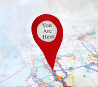 A GPS icon which indicates local search which is part of marketing